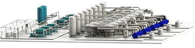 vpsa oxygen plant 3d model