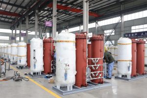 A batch of nitrogen generators stored in the factory.